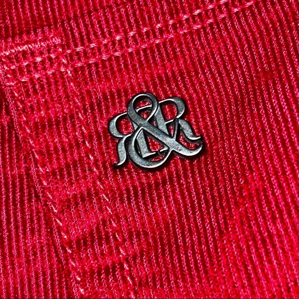 Rock & Republic Poison Apple Red Berlin Skinny Corduroy Pants Size 6 - Picture 12 of 16